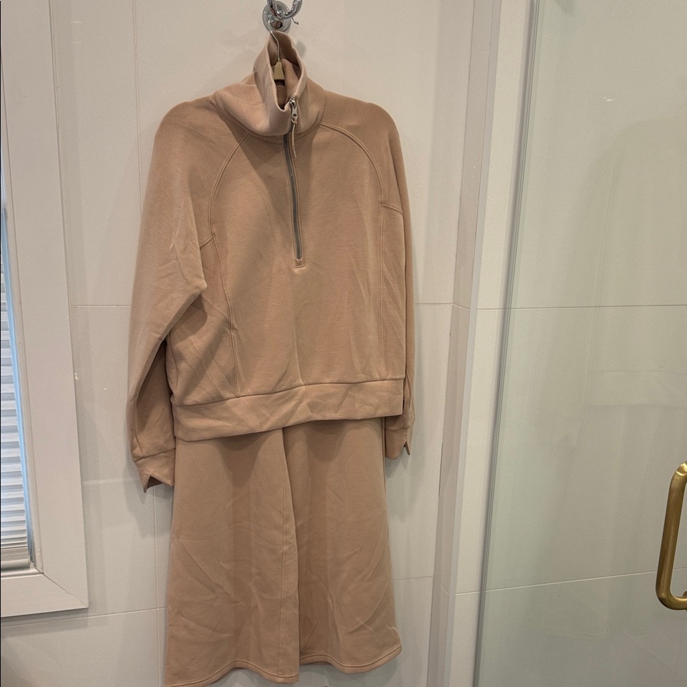 Spanx Air Essentias Tunic & Wide Leg Pant in Tan size Medium.
